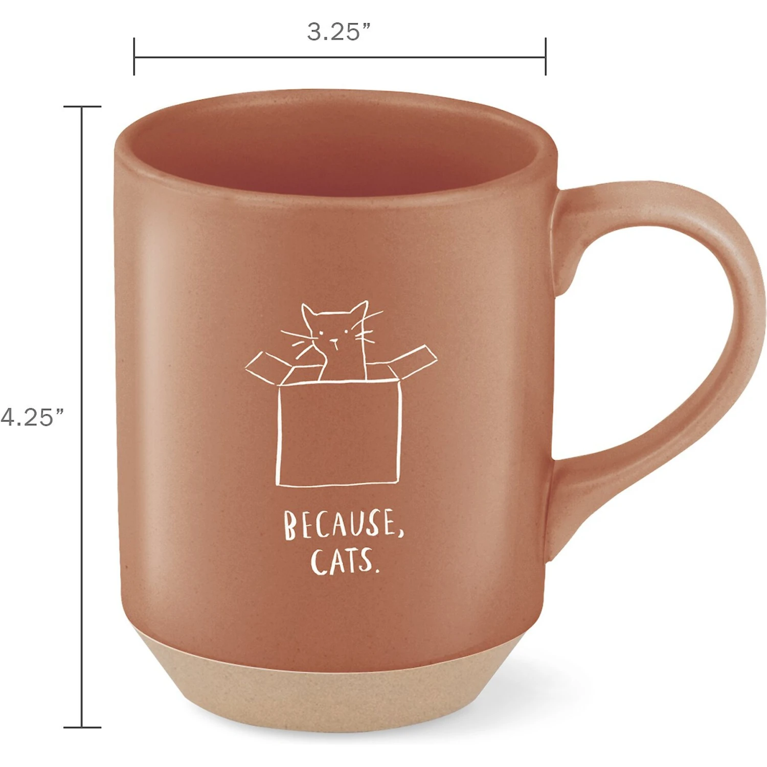 Fringe Studio "Because Cats" Stoneware Mug, 12-oz 2 Fringe Studio "Because Cats" Stoneware Mug, 12-oz - Image 2