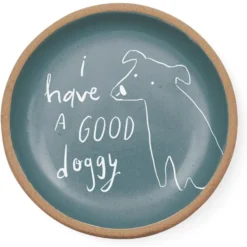 Fringe Studio "Good Doggy" Round Stoneware Tray