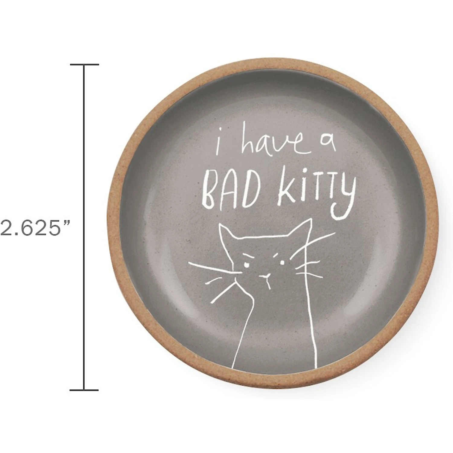 Fringe Studio "Bad Kitty" Mini Round Stoneware Tray 2 Fringe Studio "Bad Kitty" Mini Round Stoneware Tray - Image 2
