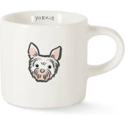 Fringe Studio "BFF Yorkie" Mini Ceramic Mug, 2-oz