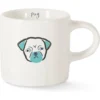 Fringe Studio "BFF Pug" Mini Ceramic Mug, 2-oz