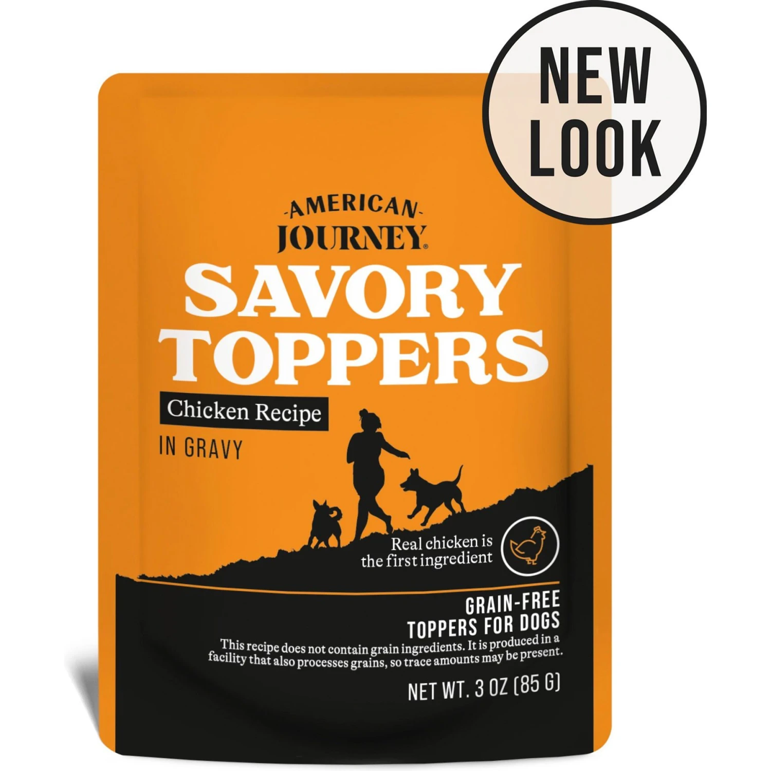 American Journey Savory Toppers Chicken Recipe In Gravy Grain-Free Dog Food Topper, 3-oz Pouches, Case Of 24 1 American Journey Savory Toppers Chicken Recipe In Gravy Grain-Free Dog Food Topper, 3-oz Pouches, Case Of 24