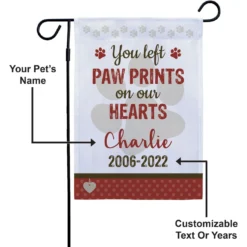 Frisco Personalized Double Sided Printed Memorial Paw Prints Garden Flag -Pawsphoria Sales Store 287077 PT4. AC SS1800 V1663872018