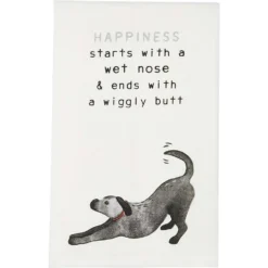Mud Pie "Happiness Starts" Hand Towel