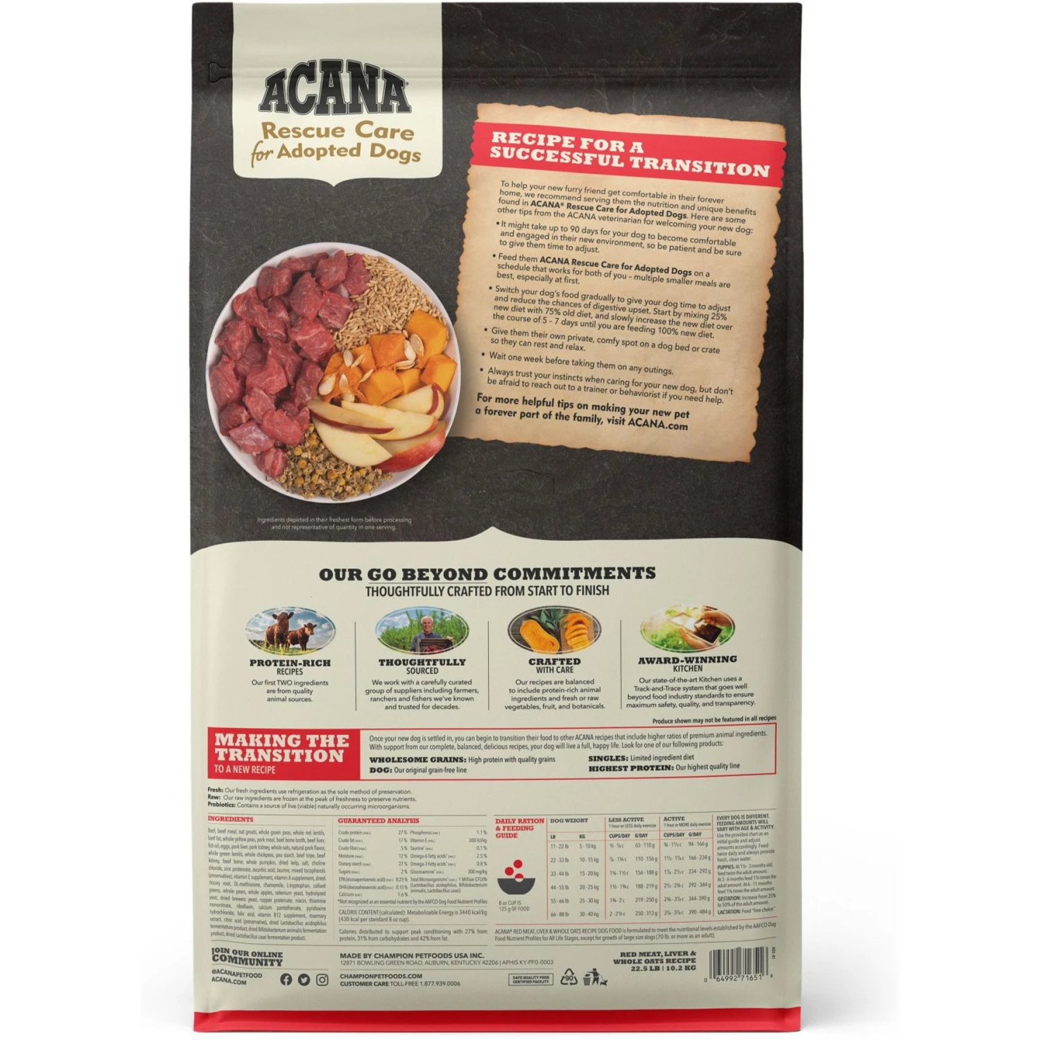 ACANA Rescue Care For Adopted Dogs Red Meat Sensitive Digestion Dry Dog Food 3 ACANA Rescue Care For Adopted Dogs Red Meat Sensitive Digestion Dry Dog Food - Image 3