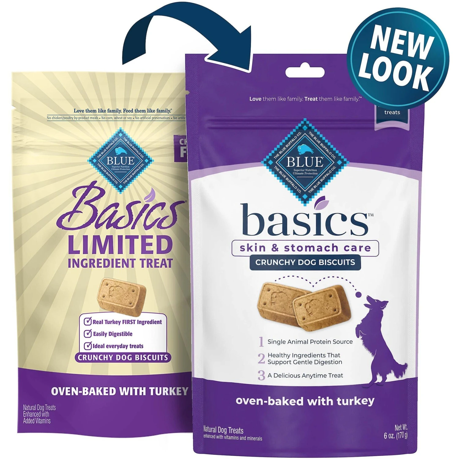 Blue Buffalo Basics Skin & Stomach Care Grain-Free Formula Turkey & Potato Recipe Adult Dry Dog Food & Blue Buffalo Basics Skin & Stomach Care Biscuits Turkey & Potato Dog Treats 6 Blue Buffalo Basics Skin & Stomach Care Grain-Free Formula Turkey & Potato Recipe Adult Dry Dog Food & Blue Buffalo Basics Skin & Stomach Care Biscuits Turkey & Potato Dog Treats - Image 6