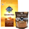 Nature's Recipe Grain-Free Chicken, Sweet Potato & Pumpkin Recipe Dry Dog Food & SmartBones SmartSticks Peanut Butter Dog Treats