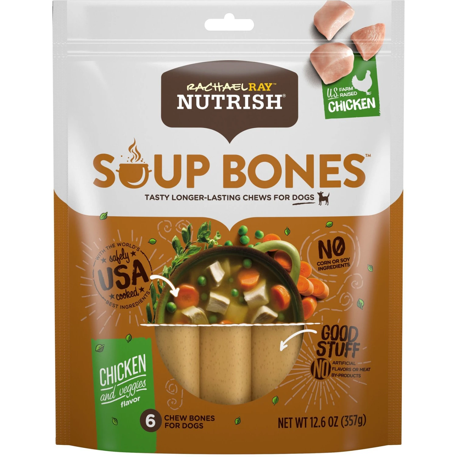 Rachael Ray Nutrish Real Beef, Pea, & Brown Rice Recipe Dry Dog Food & Rachael Ray Nutrish Soup Bones Chicken & Veggies Flavor Dog Treats 6 Rachael Ray Nutrish Real Beef, Pea, & Brown Rice Recipe Dry Dog Food & Rachael Ray Nutrish Soup Bones Chicken & Veggies Flavor Dog Treats - Image 6