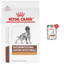 Royal Canin Veterinary Diet Adult Gastrointestinal Low Fat Loaf Canned Dog Food & Royal Canin Veterinary Diet Adult Gastrointestinal Low Fat Dry Dog Food