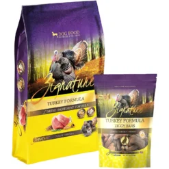 Zignature Turkey Limited Ingredient Formula Dry Dog Food & Zignature Turkey Formula Ziggy Bars Biscuit Dog Treats
