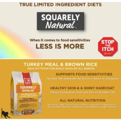 SquarePet Squarely Natural Turkey Meal & Brown Rice Formula Dry Dog Food 10 SquarePet Squarely Natural Turkey Meal & Brown Rice Formula Dry Dog Food -Pawsphoria Sales Store 297012 PT2. AC SS1800 V1620879469