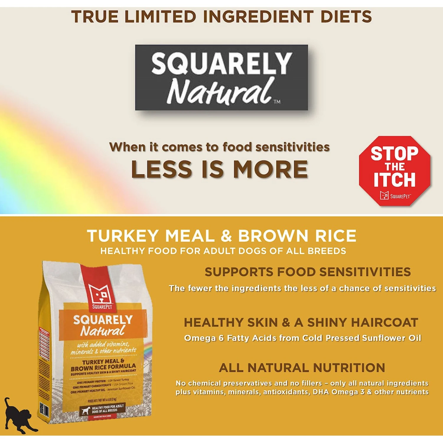 SquarePet Squarely Natural Turkey Meal & Brown Rice Formula Dry Dog Food 3 SquarePet Squarely Natural Turkey Meal & Brown Rice Formula Dry Dog Food - Image 3