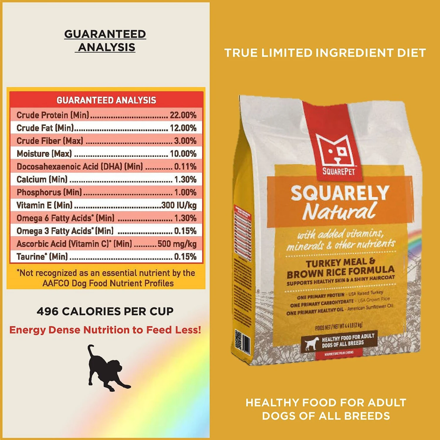 SquarePet Squarely Natural Turkey Meal & Brown Rice Formula Dry Dog Food 5 SquarePet Squarely Natural Turkey Meal & Brown Rice Formula Dry Dog Food - Image 5