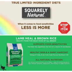 SquarePet Squarely Natural Lamb Meal & Brown Rice Formula Dry Dog Food -Pawsphoria Sales Store 297015 PT2. AC SS1800 V1620879456