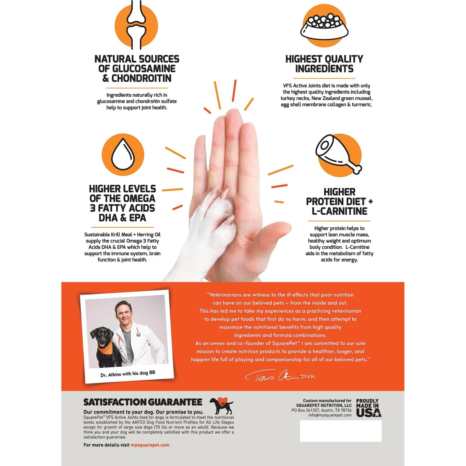 SquarePet VFS Active Joints Hip & Joint Formula Dry Dog Food 2 SquarePet VFS Active Joints Hip & Joint Formula Dry Dog Food - Image 2