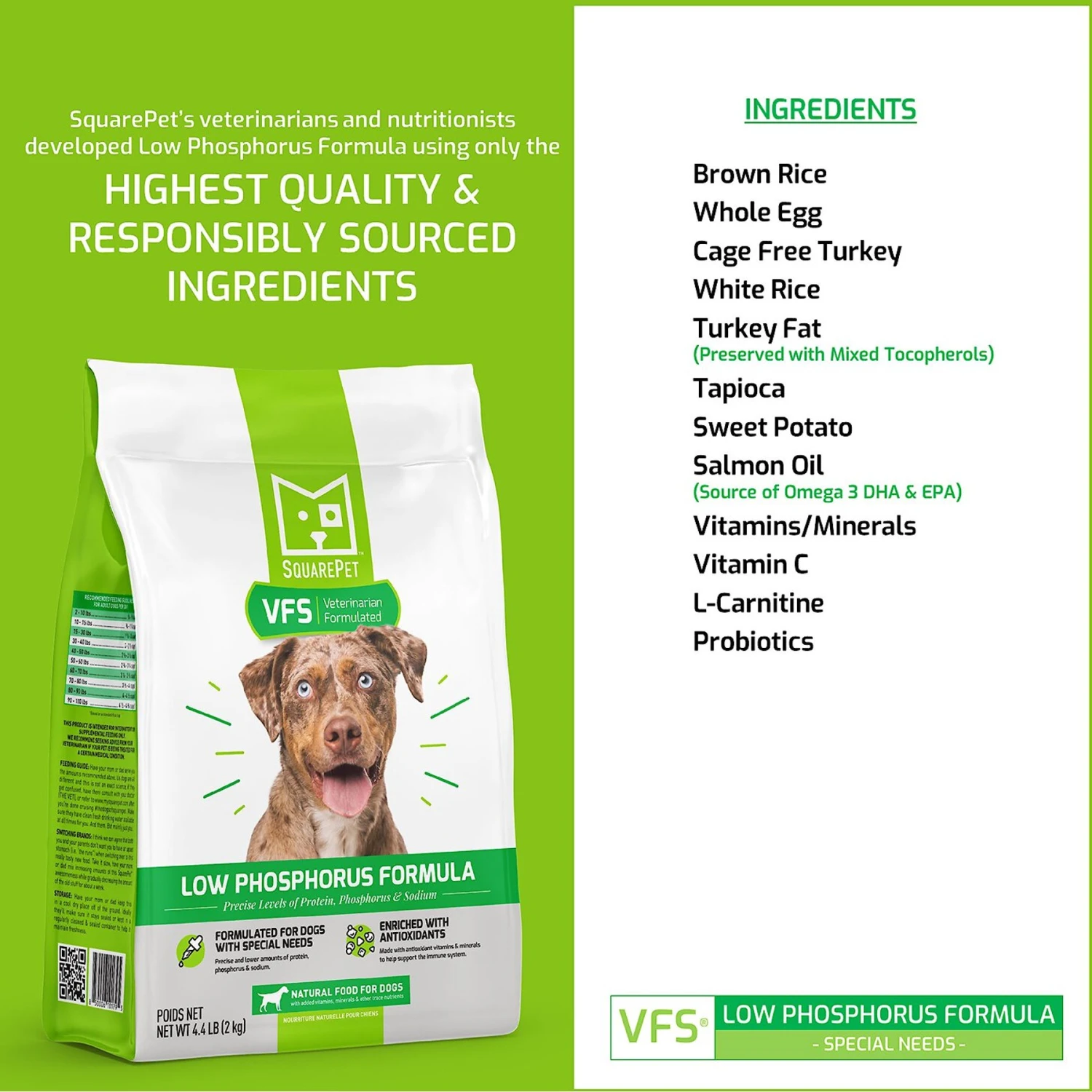 SquarePet VFS Low Phosphorus Formula Dry Dog Food 4 SquarePet VFS Low Phosphorus Formula Dry Dog Food - Image 4