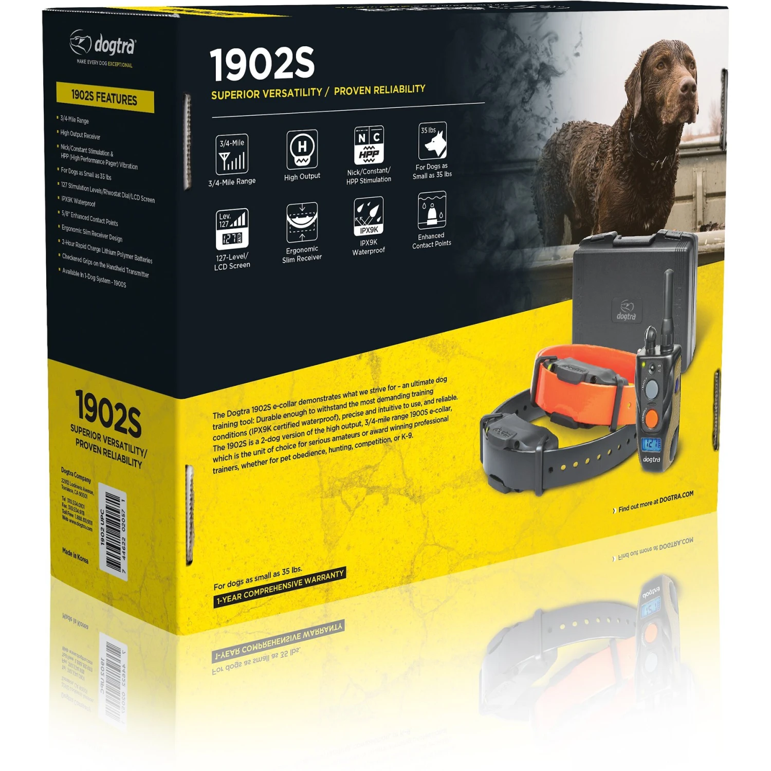 Dogtra 1902S Ergonomic IPX9K Waterproof High-Output Dog Remote Training E-Collar 2 Dogtra 1902S Ergonomic IPX9K Waterproof High-Output Dog Remote Training E-Collar - Image 2