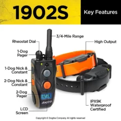 Dogtra 1902S Ergonomic IPX9K Waterproof High-Output Dog Remote Training E-Collar 10 Dogtra 1902S Ergonomic IPX9K Waterproof High-Output Dog Remote Training E-Collar -Pawsphoria Sales Store 297478 PT3. AC SS1800 V1620914873