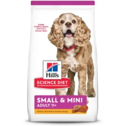 Hill's Science Diet Adult 11+ Small & Mini Chicken Meal, Barley & Brown Rice Recipe Dry Dog Food & Hill's Natural Soft Savories With Peanut Butter & Banana Dog Treats -Pawsphoria Sales Store 298082 PT5. AC SS1800 V1692826258