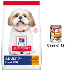 Hill's Science Diet Adult 7+ Small Bites Chicken Meal, Barley & Rice Recipe Dry Dog Food & Hill's Science Diet Adult 7+ Chicken & Barley Entree Canned Dog Food