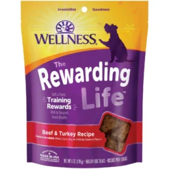 Wellness Complete Health Senior Deboned Chicken & Barley Recipe Dry Dog Food & Wellness Rewarding Life Beef & Turkey Grain-Free Soft & Chewy Natural Dog Treats -Pawsphoria Sales Store 298684 PT4. AC SS1800 V1678300299