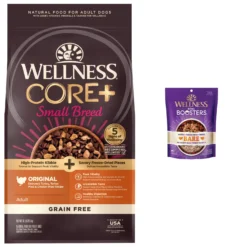 Wellness CORE RawRev Grain-Free Small Breed Original Recipe With Freeze-Dried Turkey Dry Dog Food & Wellness CORE Bowl Boosters Bare Turkey Freeze-Dried Dog Food Mixer Or Topper