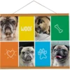 Frisco Personalized Woof Landscape Canvas Poster With Wood Hanger, 16" X 20"