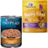 Purina Pro Plan Development Puppy Chicken & Rice Entree Canned Dog Food & Wellness Soft Puppy Bites Lamb & Salmon Recipe Grain-Free Natural Dog Treats