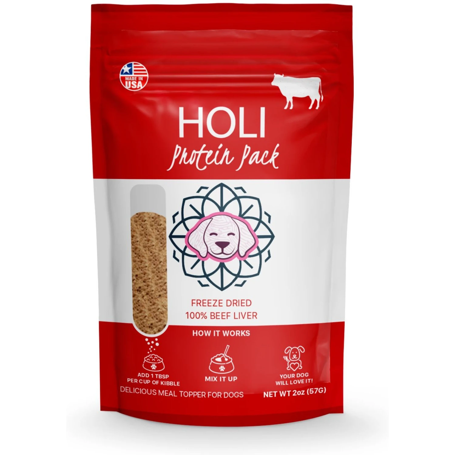 HOLI Beef Liver Protein Pack Grain-Free Freeze-Dried Dog Food Topper 2 HOLI Beef Liver Protein Pack Grain-Free Freeze-Dried Dog Food Topper - Image 2