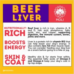 HOLI Beef Liver Protein Pack Grain-Free Freeze-Dried Dog Food Topper 12 HOLI Beef Liver Protein Pack Grain-Free Freeze-Dried Dog Food Topper -Pawsphoria Sales Store 308494 PT5. AC SS1800 V1693947446