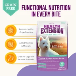 Health Extension Little Bites Grain-Free Venison & Sweet Potato Recipe Dry Dog Food -Pawsphoria Sales Store 308795 PT3. AC SS1800 V1625002976