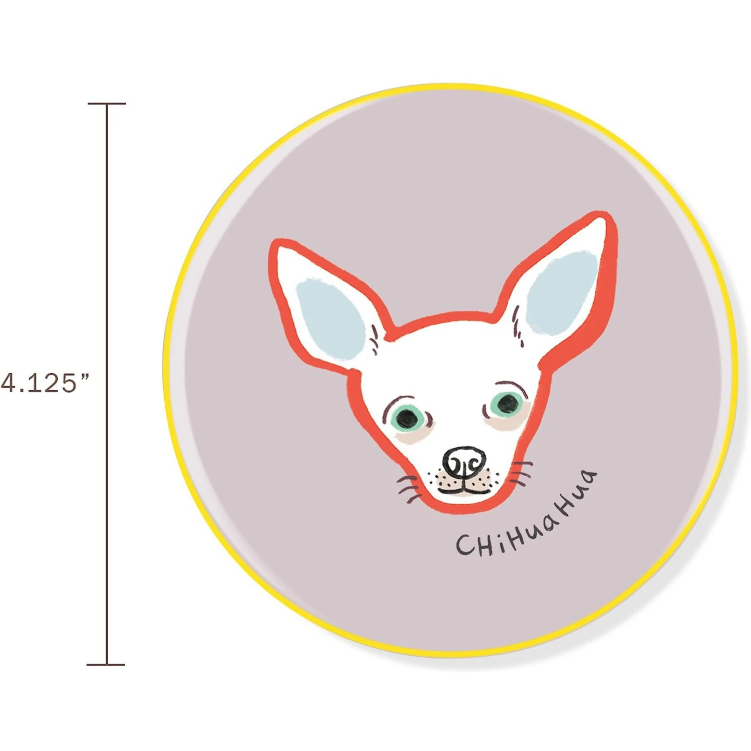 Pet Shop By Fringe Studio BFF Chihuahua Ceramic Coaster 2 Pet Shop By Fringe Studio BFF Chihuahua Ceramic Coaster - Image 2