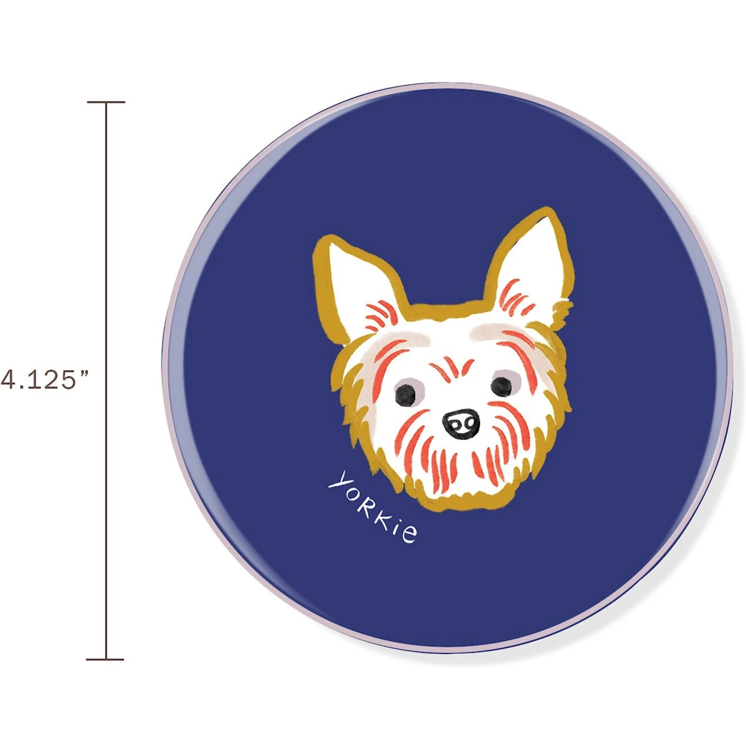 Pet Shop By Fringe Studio BFF Yorkie Ceramic Coaster 2 Pet Shop By Fringe Studio BFF Yorkie Ceramic Coaster - Image 2
