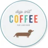 Pet Shop By Fringe Studio Dogs & Coffee Ceramic Coaster
