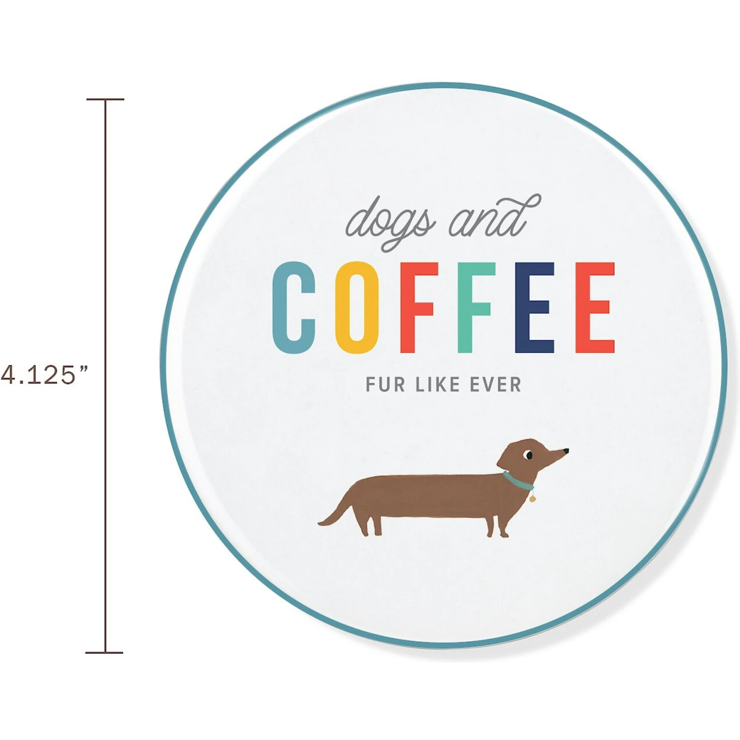 Pet Shop By Fringe Studio Dogs & Coffee Ceramic Coaster 2 Pet Shop By Fringe Studio Dogs & Coffee Ceramic Coaster - Image 2