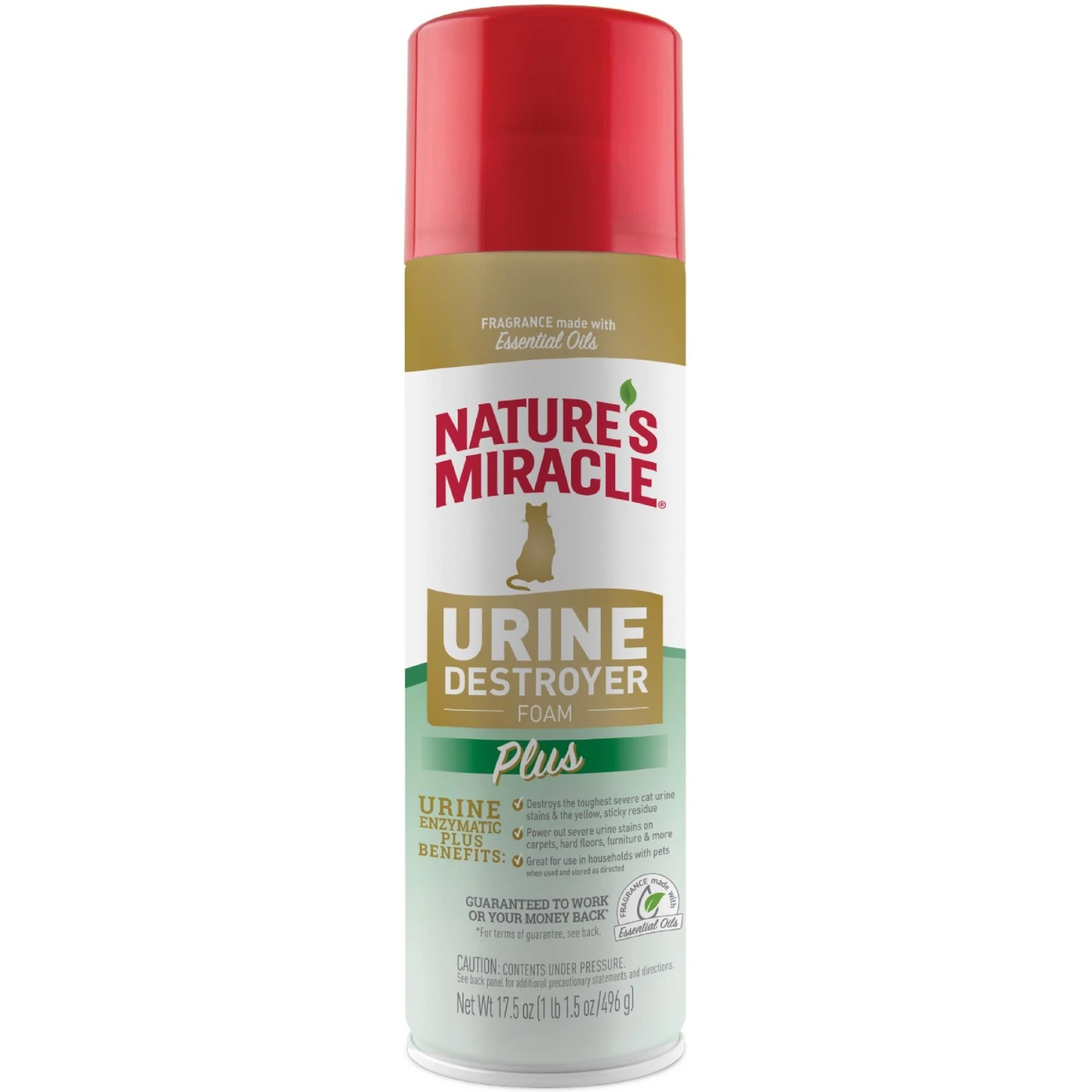 Nature's Miracle Dog Urine Destroyer Plus Enzymatic Stain Remover Foam Aerosol Spray, 17.5-oz Bottle 1 Nature's Miracle Dog Urine Destroyer Plus Enzymatic Stain Remover Foam Aerosol Spray, 17.5-oz Bottle