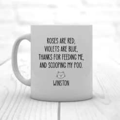 904 Custom Personalized Thank You From Cat Double Sided Mug, 11-oz