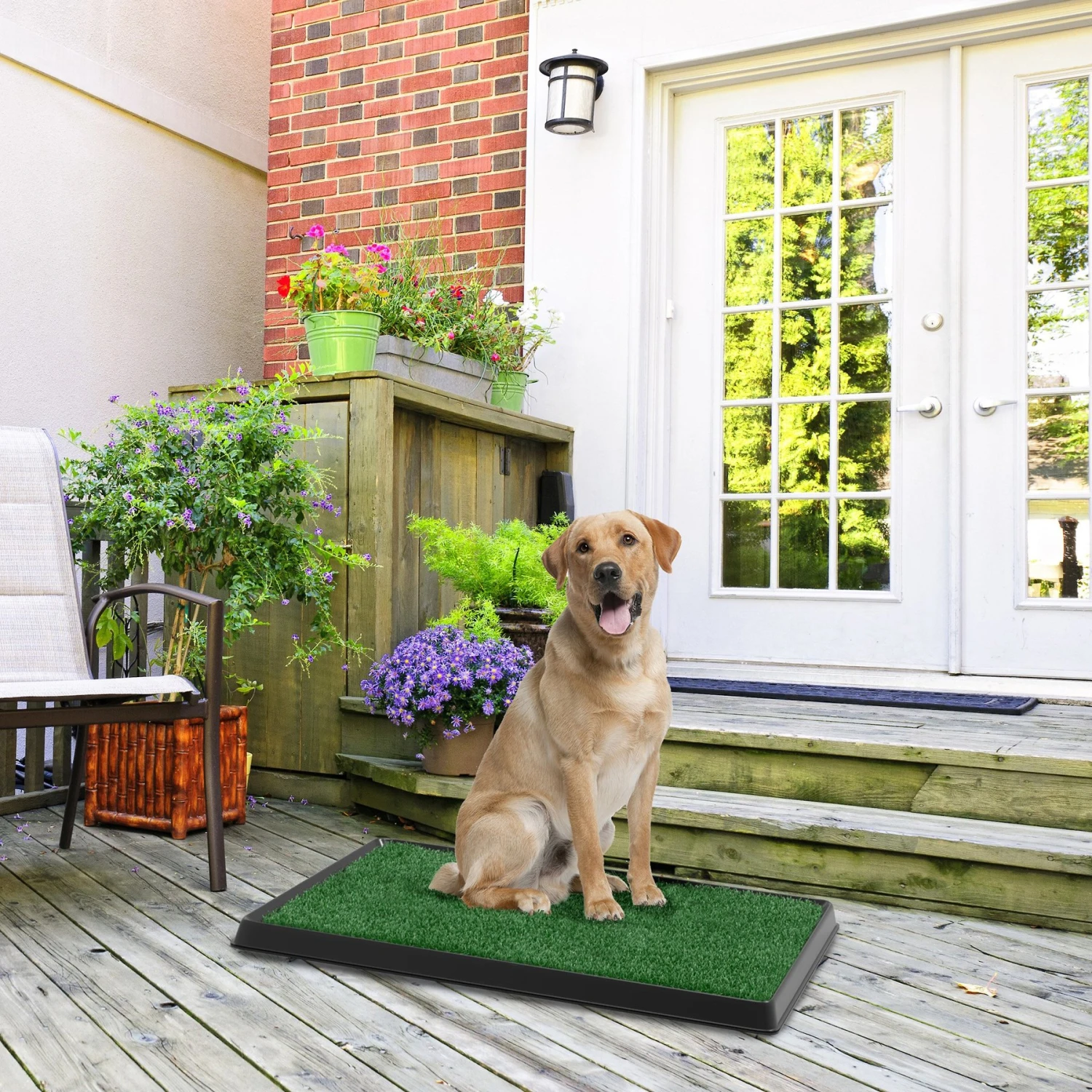 Pet Adobe Artificial Grass Potty Trainer Dog Mat 5 Pet Adobe Artificial Grass Potty Trainer Dog Mat - Image 5