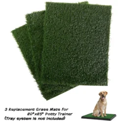 Pet Adobe Artificial Grass Replacement Dog Mat, 3 Count