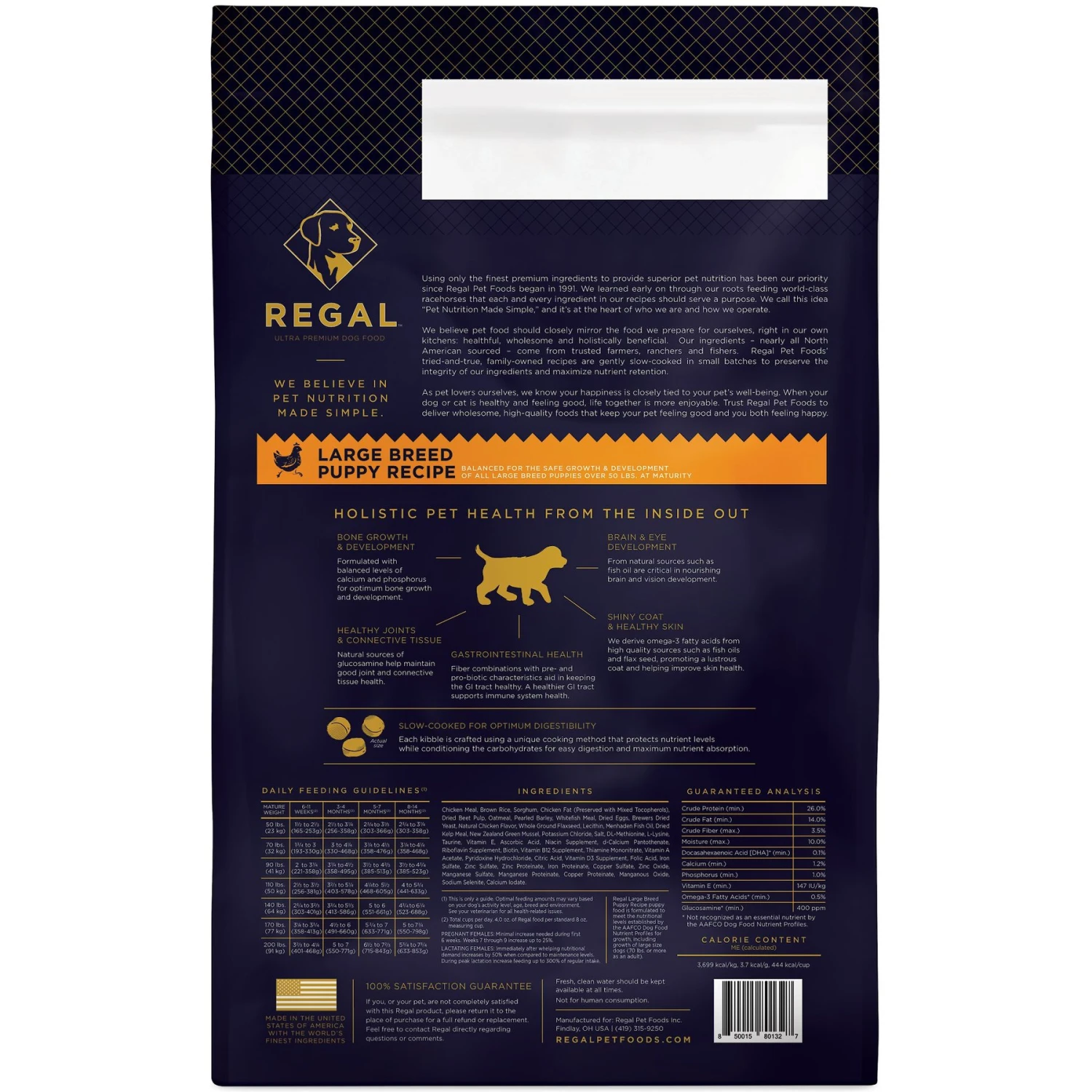 Regal Pet Foods Large Breed Puppy Recipe Dry Dog Food 2 Regal Pet Foods Large Breed Puppy Recipe Dry Dog Food - Image 2