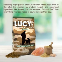 Lucy Pet Products Tactical Fuel Chicken, Brown Rice & Oatmeal Adult Dry Dog Food -Pawsphoria Sales Store 318114 PT4. AC SS1800 V1628031413