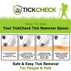 TickCheck Remover Spoon With Tick ID Card, 3-pack -Pawsphoria Sales Store 325737 PT2. AC SS1800 V1657656885
