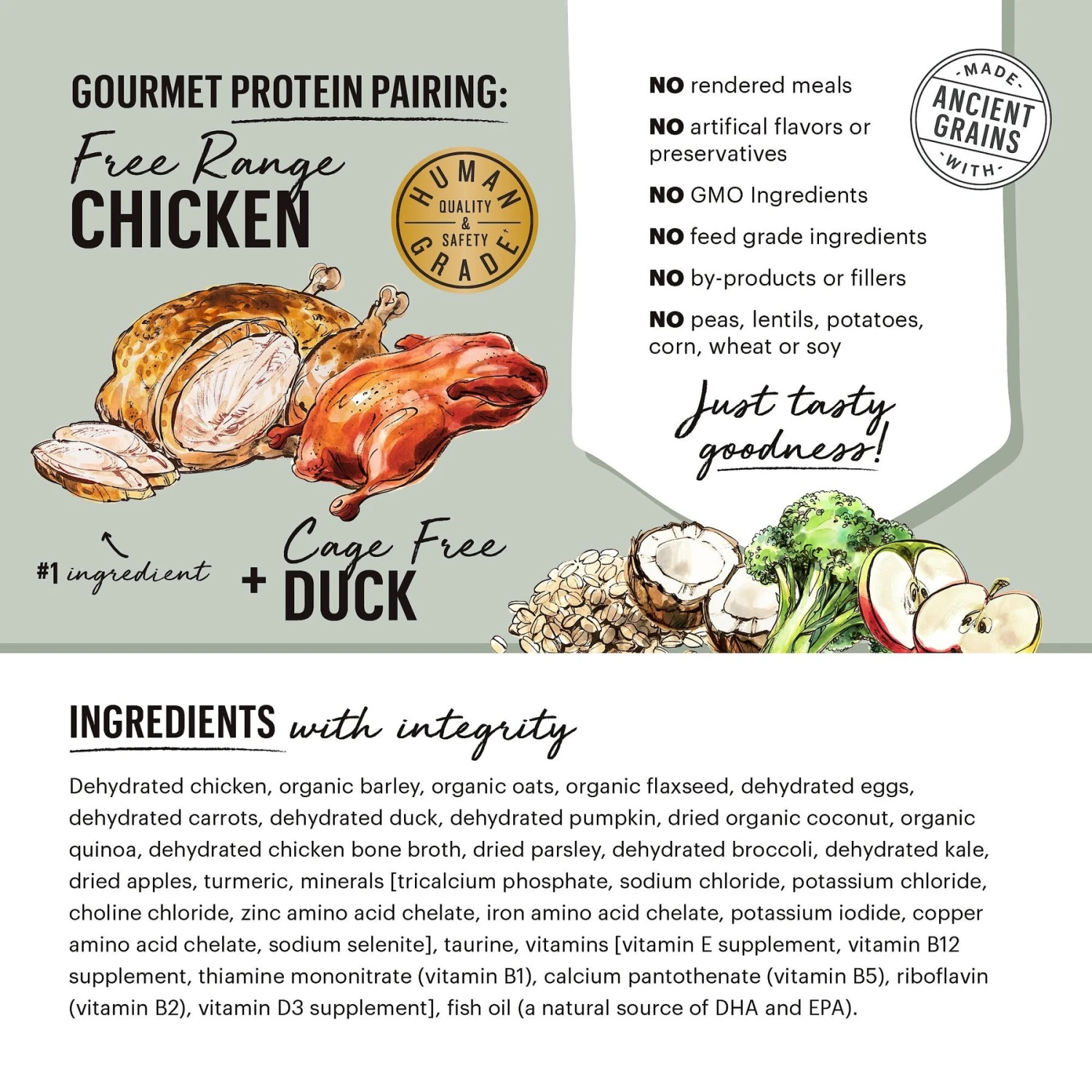 The Honest Kitchen Gourmet Grains Chicken & Duck Recipe Dehydrated Dog Food 3 The Honest Kitchen Gourmet Grains Chicken & Duck Recipe Dehydrated Dog Food - Image 3