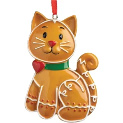 Custom Personalization Solutions Personalized Gingerbread Cat Ornament -Pawsphoria Sales Store 326749 PT4. AC SS1800 V1632429375