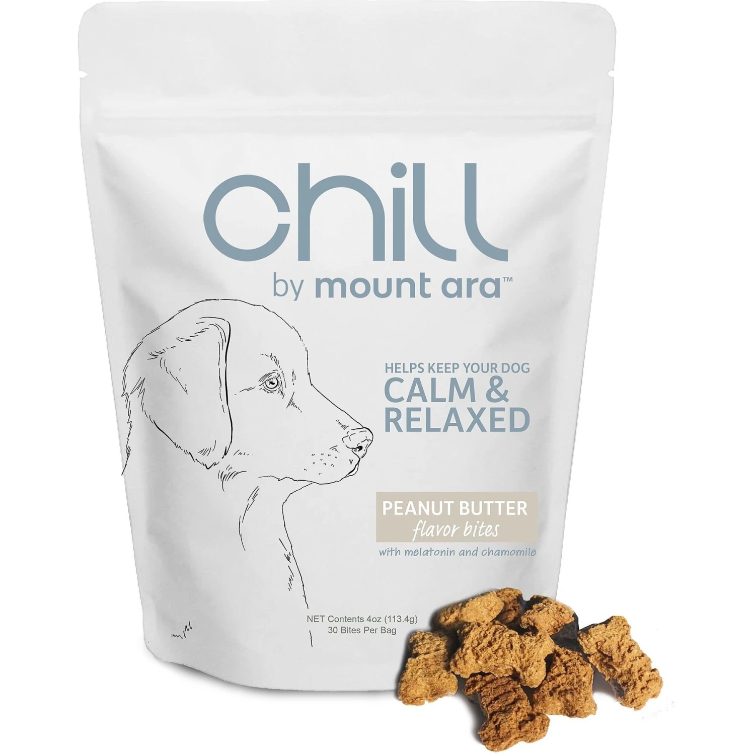 Mount Ara Chill Bites Peanut Butter Dog Treats, 4-oz Bag 1 Mount Ara Chill Bites Peanut Butter Dog Treats, 4-oz Bag