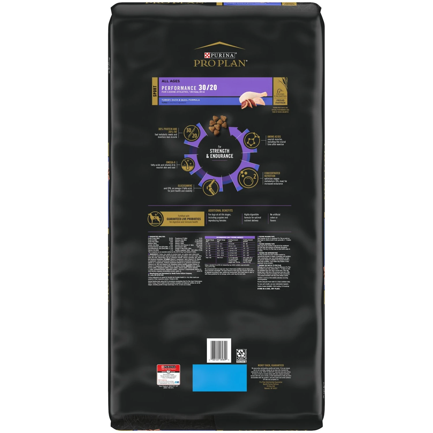 Purina Pro Plan Sport Performance All Life Stages High-Protein 30/20 Turkey, Duck & Quail Formula Dry Dog Food 2 Purina Pro Plan Sport Performance All Life Stages High-Protein 30/20 Turkey, Duck & Quail Formula Dry Dog Food - Image 2
