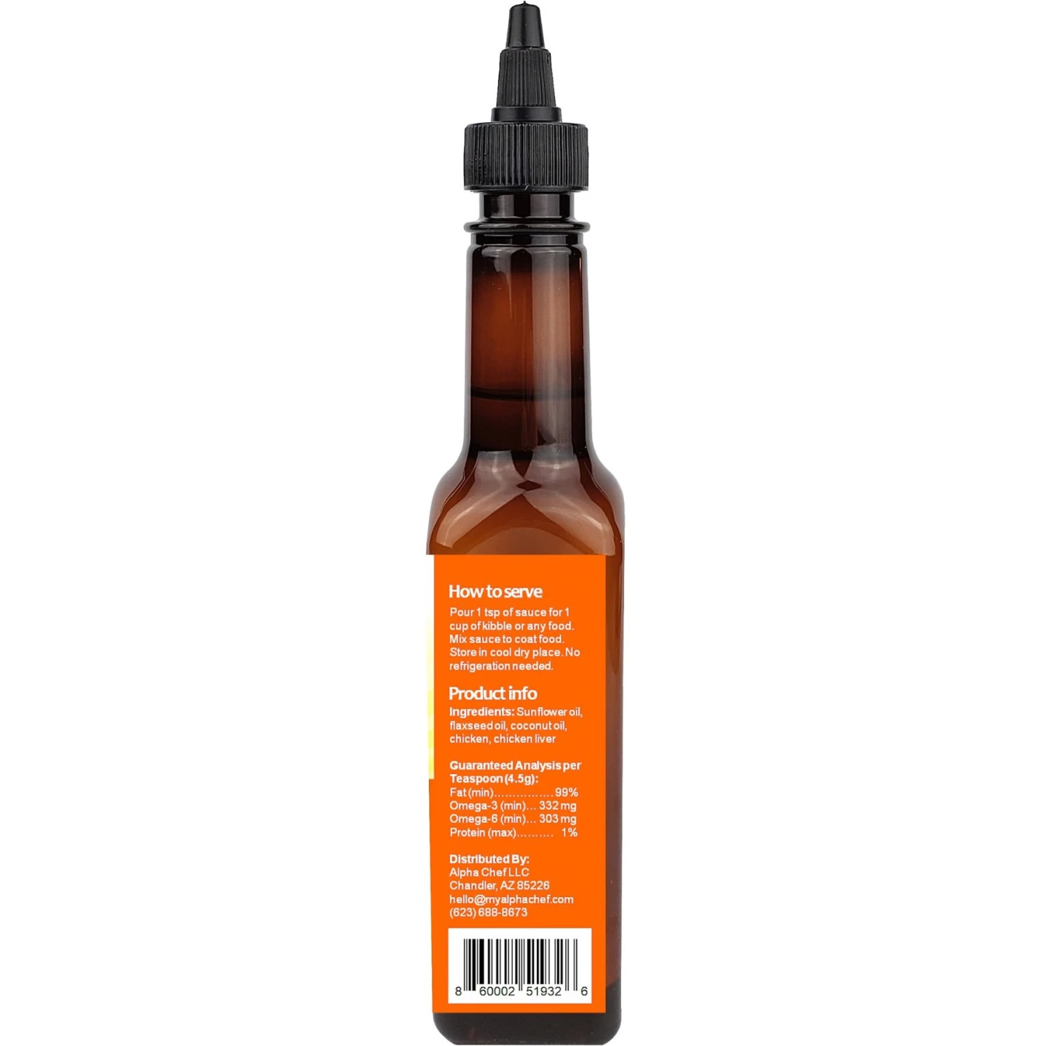 Alpha Chef SAUCE Chicken Recipe Dog & Cat Food Topper, 8-oz Bottle 2 Alpha Chef SAUCE Chicken Recipe Dog & Cat Food Topper, 8-oz Bottle - Image 2