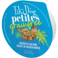 Tiki Dog Aloha Petites Chicken & Salmon Recipe In Chicken Broth Wet Dog Food, 3-oz Cup, Case Of 4