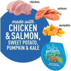 Tiki Dog Aloha Petites Chicken & Salmon Recipe In Chicken Broth Wet Dog Food, 3-oz Cup, Case Of 4 -Pawsphoria Sales Store 333560 PT3. AC SS1800 V1633390647
