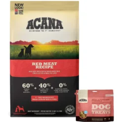 ACANA Red Meat Recipe Grain-Free Dry Dog Food & ACANA Singles Beef & Pumpkin Formula Grain-Free Freeze-Dried Dog Treats